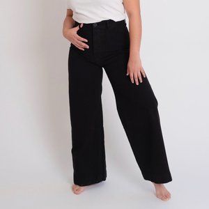 Jesse Kamm Black Canvas Sailor Pant, Size 8